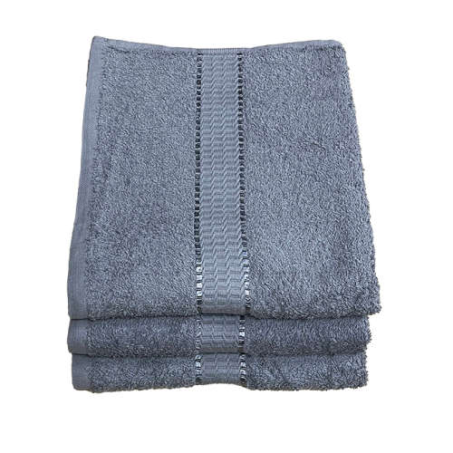 Bath Towels & Mats FMF 3 Pack Hand Towel Cotton 50 x 90cm Grey for